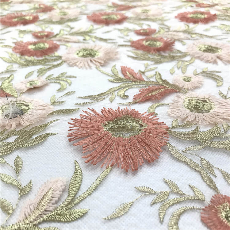 Embroidered Fabric Dress Women's Polyester for Women's Wear Wholesale 4